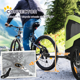2 in 1 Dog Bike Trailer Pet Stroller for Large Dogs W/ Hitch - Green