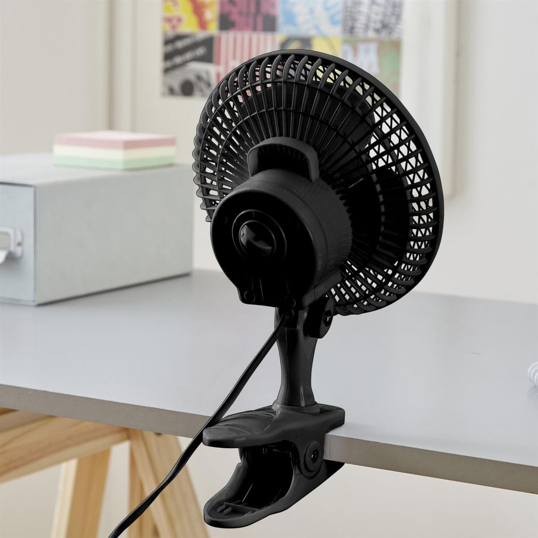 Neo Mini Clip Base Mount Desk Fan Black