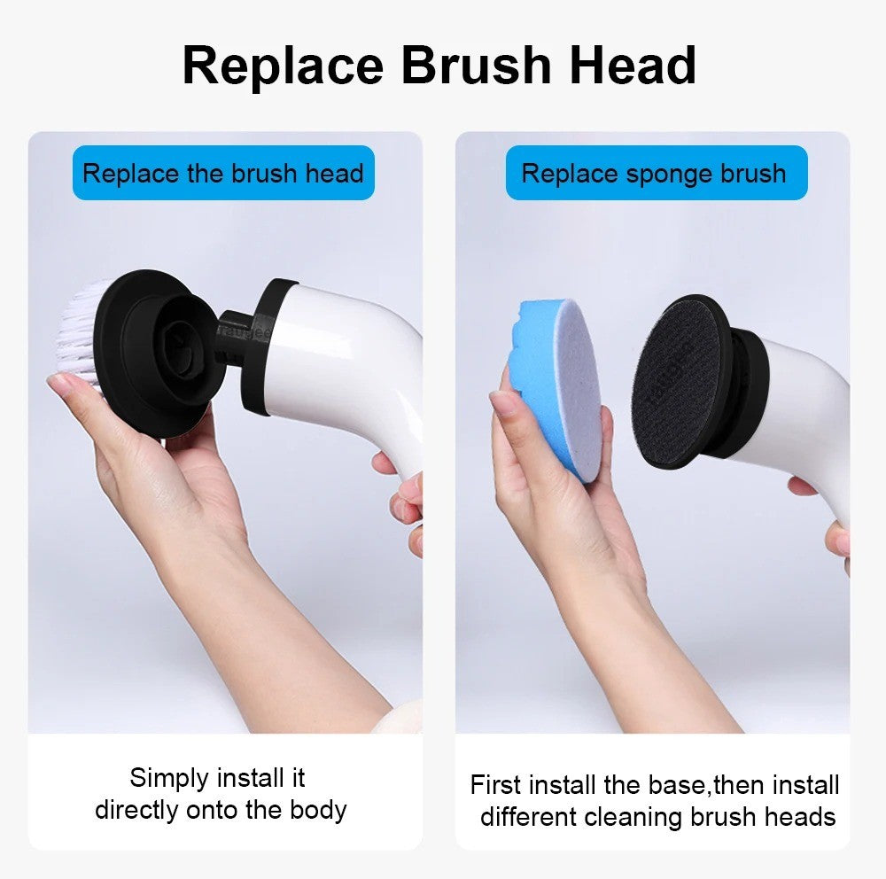Electric Cordless Spin Scrubber – Rotating Bathroom Cleaning Brush
