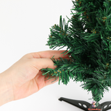 45cm Miniature Christmas Tree – PE/PVC Blend with Silver Surround, Perfect Tabletop Holiday Decor