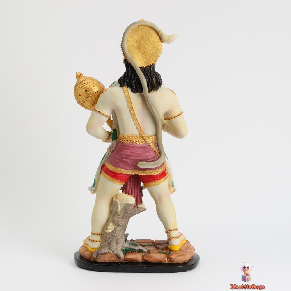 Hand-Painted Hanuman Anjaneya Pavan Putra Bajrangbali Maruti Idol Murti Moorti Statue – Intricate Indian Sculpture of Strength, Loyalty, and Courage