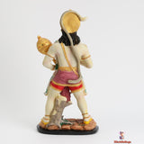 Hand-Painted Hanuman Anjaneya Pavan Putra Bajrangbali Maruti Idol Murti Moorti Statue – Intricate Indian Sculpture of Strength, Loyalty, and Courage