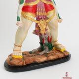 Hand-Painted Hanuman Anjaneya Pavan Putra Bajrangbali Maruti Idol Murti Moorti Statue – Intricate Indian Sculpture of Strength, Loyalty, and Courage