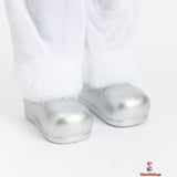 Festive Santa Claus Figurine, 45cm, White Striped Suit