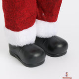 Festive Santa Claus with Striped Suit