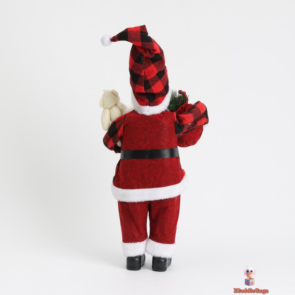 Festive Santa Claus with Striped Suit