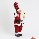 Festive Santa Claus with Striped Suit