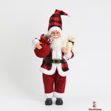 Festive Santa Claus with Striped Suit