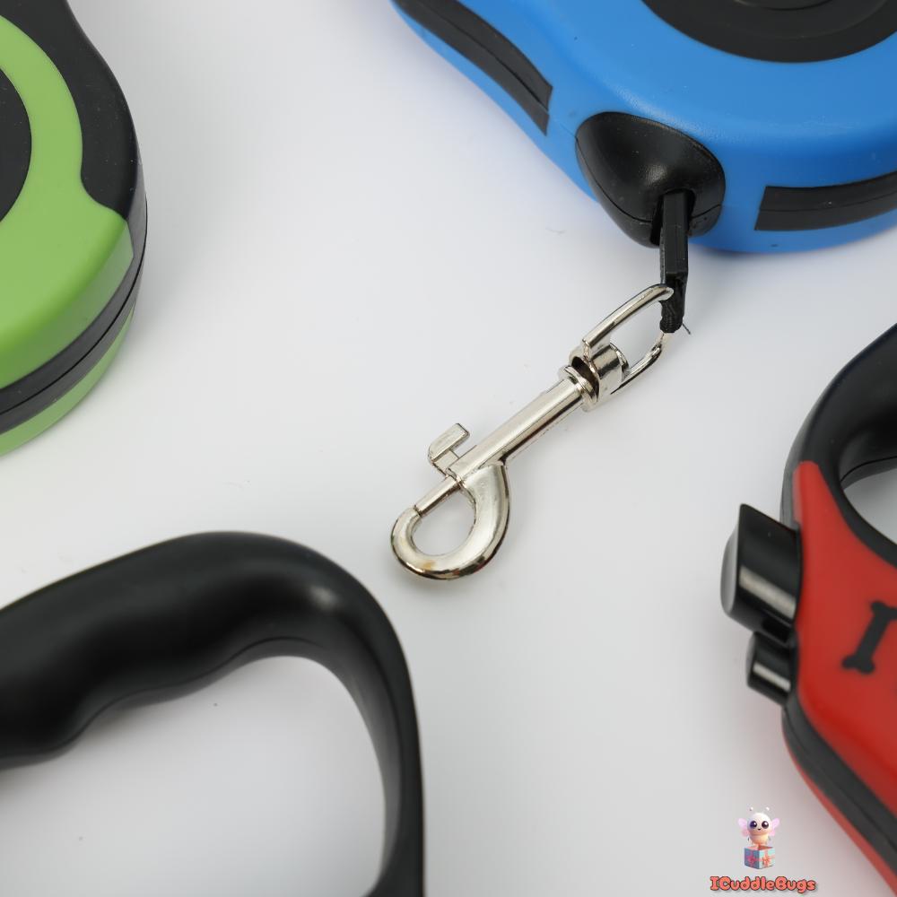 Retractable Dog Leash, 5 Metre Length, Blue and Black, Comfortable Grip Handle