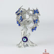 Classic Blue Evil Eye Protection Tree Decor, Resin Sculpture