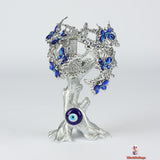 Classic Blue Evil Eye Protection Tree Decor, Resin Sculpture
