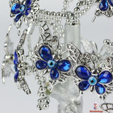 Classic Blue Evil Eye Protection Tree Decor, Resin Sculpture