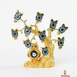 Golden Blue Evil Eye Decorative Tree, Embodiment of Strength and Protection