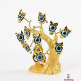 Golden Blue Evil Eye Decorative Tree, Embodiment of Strength and Protection