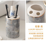 Premium Ceramic Bathroom Set - Multi-Piece Organizer Kit for Lotions, Brushes, and Accessories - Stylish and Functional Bathroom Essentials for Modern Decor