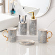 Premium Ceramic Bathroom Set - Multi-Piece Organizer Kit for Lotions, Brushes, and Accessories - Stylish and Functional Bathroom Essentials for Modern Decor
