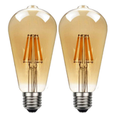 2Pack E27 LED Edison Dimmable Vintage Amber Glass Warm white 2700K Light Bulb