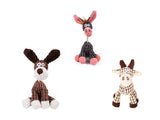 Pet Toy Donkey Shape Corduroy Chew Toy For Dogs Puppy Squeaker Squeaky Plush Bone Molar Dog Toy Pet Training Dog
