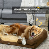 PawHut Calming Dog Bed Pet Mattress W/ Removable Cover, Anti-Slip Bottom, For Large Dogs, 120L X 80W X 22Hcm - Brown
