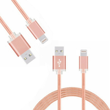 FX Powabud Nylon Braided USB Data Cable for Phone[Rose Gold]