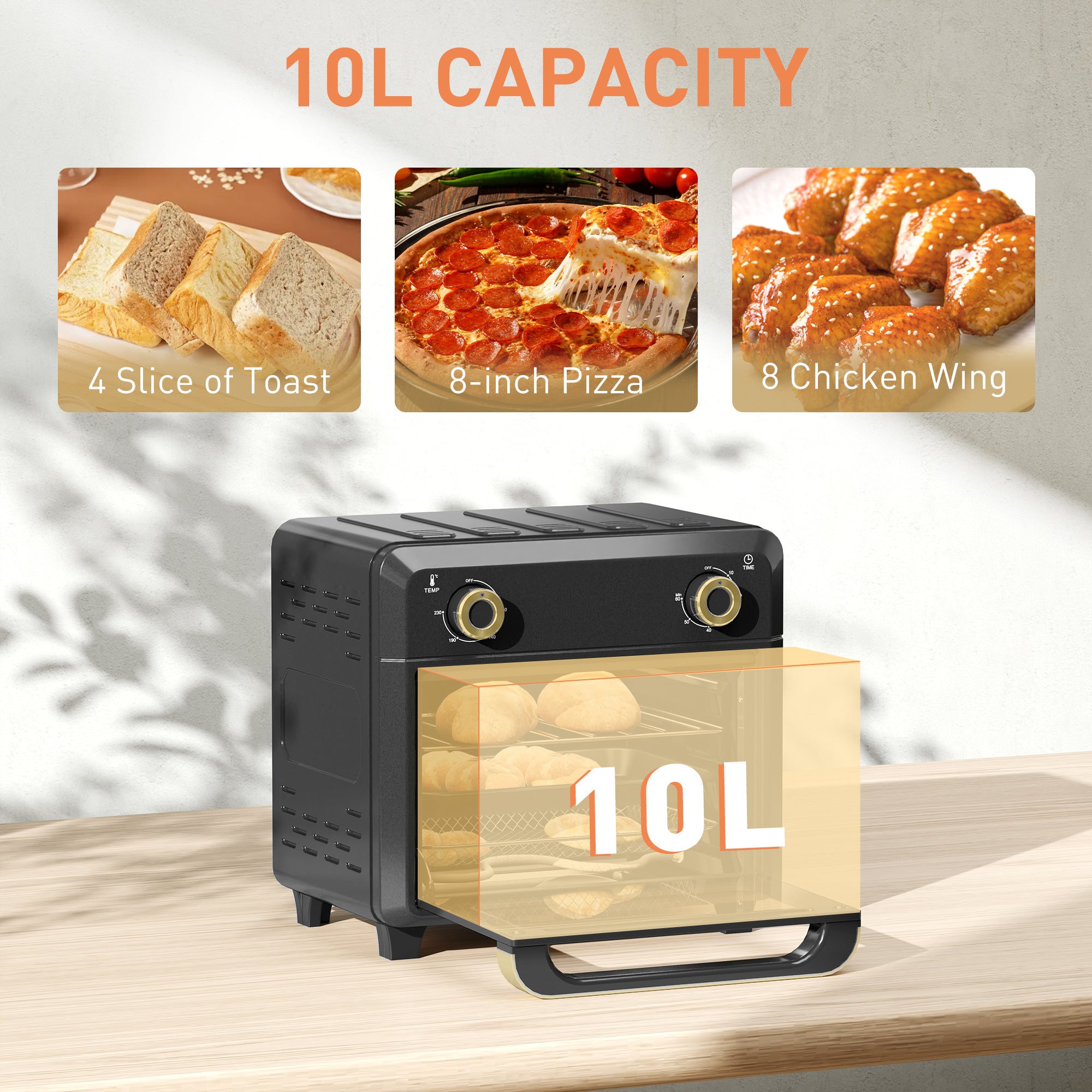 10L Oil-Free Air Fryer Oven