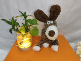 Pet Toy Donkey Shape Corduroy Chew Toy For Dogs Puppy Squeaker Squeaky Plush Bone Molar Dog Toy Pet Training Dog
