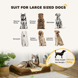 PawHut Calming Dog Bed Pet Mattress W/ Removable Cover, Anti-Slip Bottom, For Large Dogs, 120L X 80W X 22Hcm - Brown