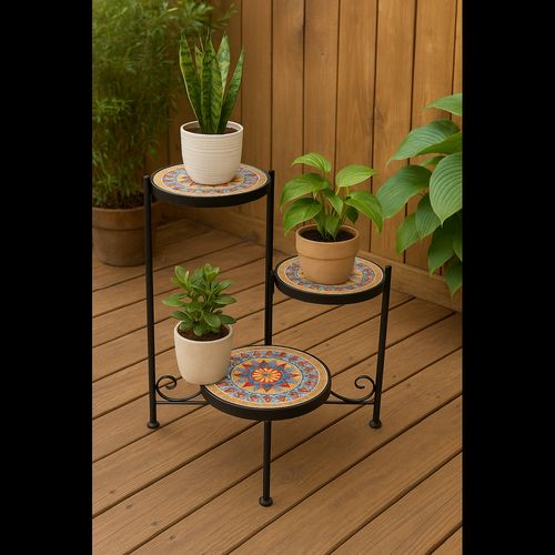 Trio Mosaic Plant Stand