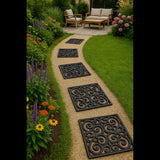 Square Shape Rubber Step Stones  Set of 2